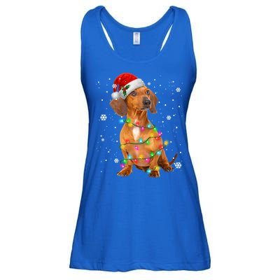 Dachshund Dogs Tree Christmas Sweater Xmas Funny Gift For Pet Dog Gift Ladies Essential Flowy Tank