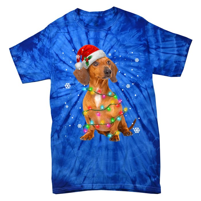 Dachshund Dogs Tree Christmas Sweater Xmas Funny Gift For Pet Dog Gift Tie-Dye T-Shirt