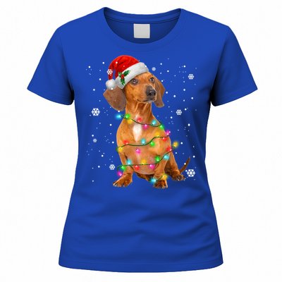 Dachshund Dogs Tree Christmas Sweater Xmas Funny Gift For Pet Dog Gift Women's T-Shirt