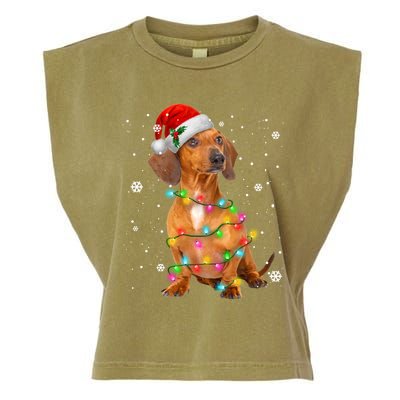 Dachshund Dogs Tree Christmas Sweater Xmas Funny Gift For Pet Dog Gift Garment-Dyed Women's Muscle Tee