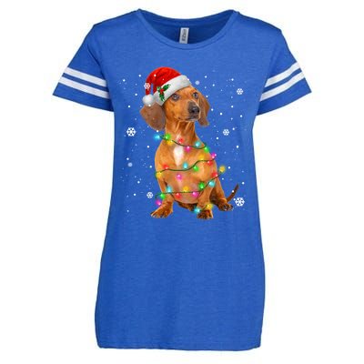 Dachshund Dogs Tree Christmas Sweater Xmas Funny Gift For Pet Dog Gift Enza Ladies Jersey Football T-Shirt