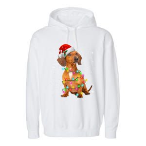 Dachshund Dogs Tree Christmas Sweater Xmas Funny Gift For Pet Dog Gift Garment-Dyed Fleece Hoodie