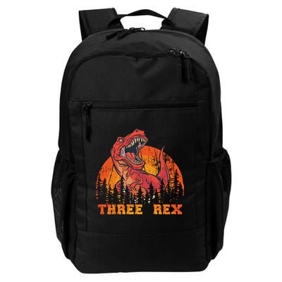 Dino Daddysaurus Three Rex T Rex Dinosaur Gift Backpack