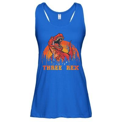 Dino Daddysaurus Three Rex T Rex Dinosaur Gift Ladies Essential Flowy Tank