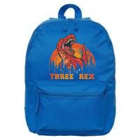Dino Daddysaurus Three Rex T Rex Dinosaur Gift 16 in Basic Backpack