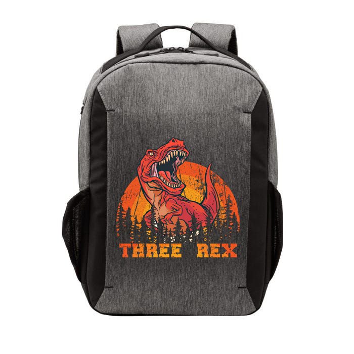 Dino Daddysaurus Three Rex T Rex Dinosaur Gift Vector Backpack