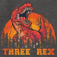 Dino Daddysaurus Three Rex T Rex Dinosaur Gift Vector Backpack