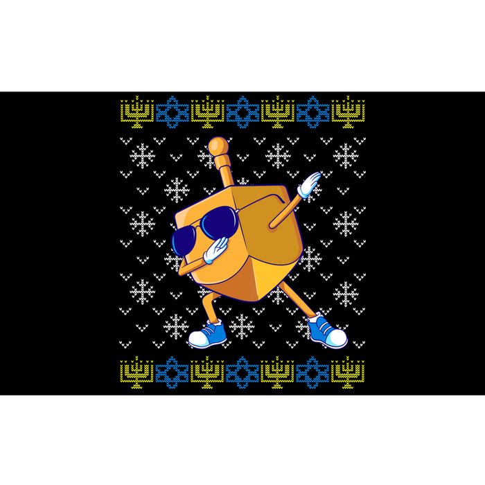 Dabbing Dreidel Ugly Hanukkah Sweater Xmas Chanukah Gift Bumper Sticker