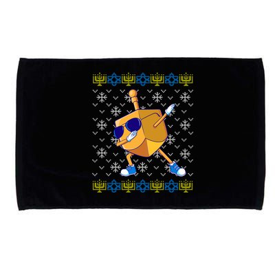 Dabbing Dreidel Ugly Hanukkah Sweater Xmas Chanukah Gift Microfiber Hand Towel