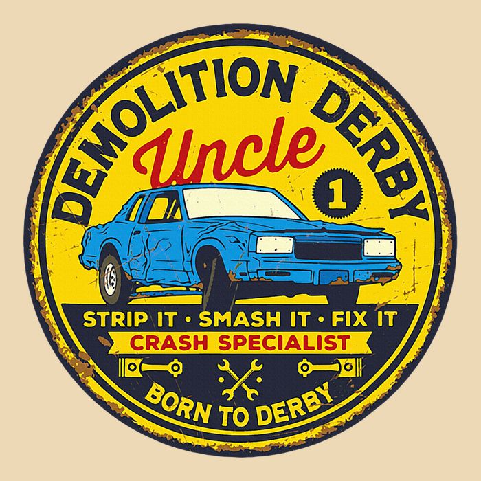 Demolition Derby Uncle Race Team Strip Smash Fix Bag