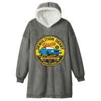 Demolition Derby Uncle Race Team Strip Smash Fix Hooded Wearable Blanket