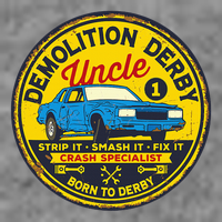 Demolition Derby Uncle Race Team Strip Smash Fix Hooded Wearable Blanket