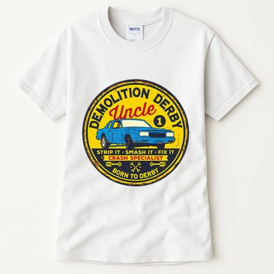 Demolition Derby Uncle Race Team Strip Smash Fix Tall T-Shirt
