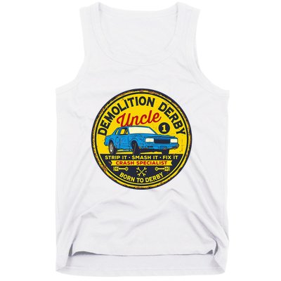 Demolition Derby Uncle Race Team Strip Smash Fix Tank Top