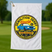 Demolition Derby Uncle Race Team Strip Smash Fix Golf Towel