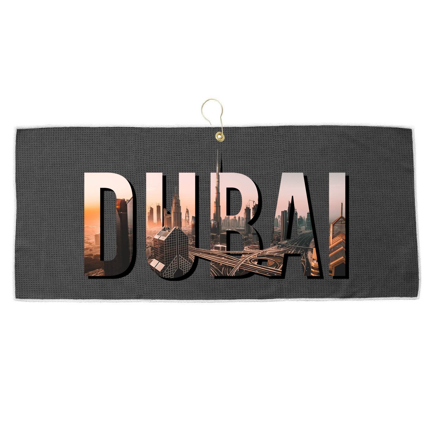 DUBAI Large Microfiber Waffle Golf Towel