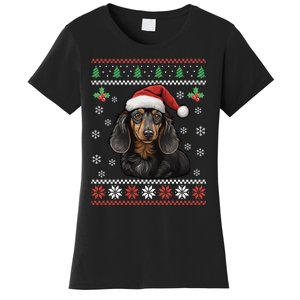 Dachshund Dog Ugly Christmas Sweater Xmas For Lovers Women's T-Shirt