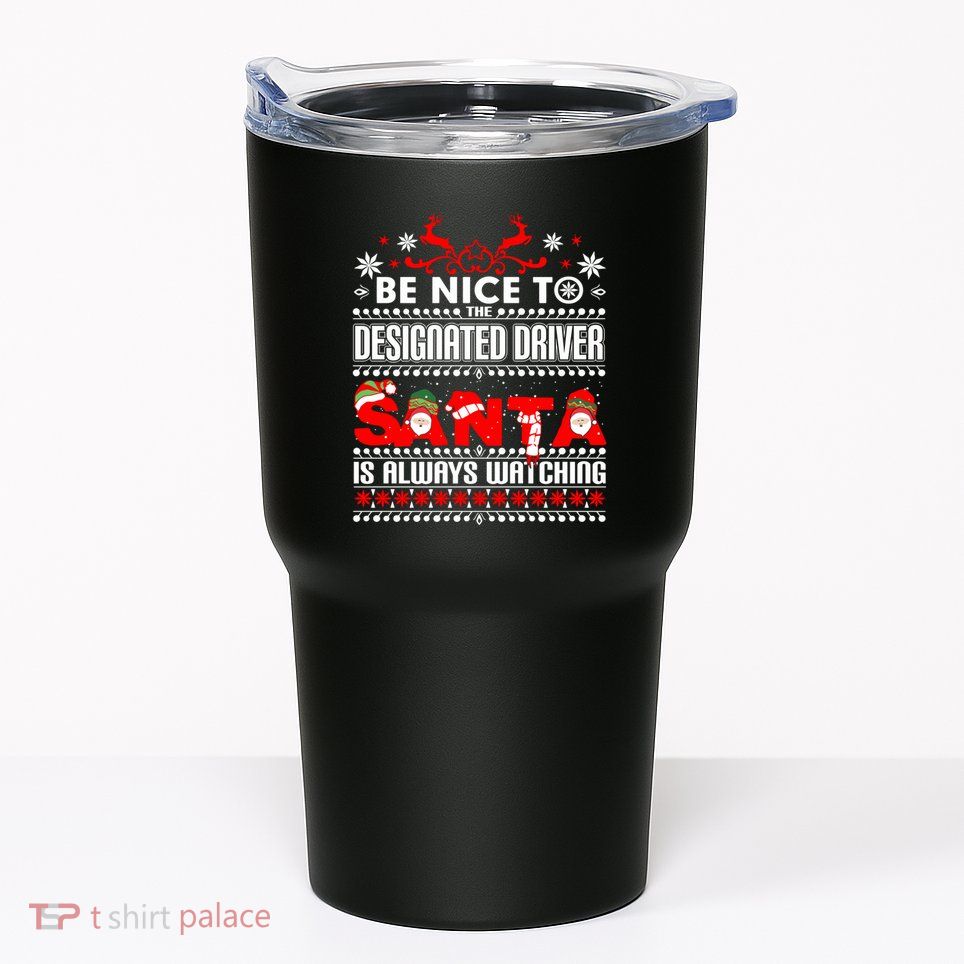 Designated Driver Ugly Christmas Sweater Gift Sober Drivers Tumbler