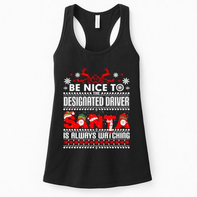 Designated Driver Ugly Christmas Sweater Gift Sober Drivers Womens Tank Top