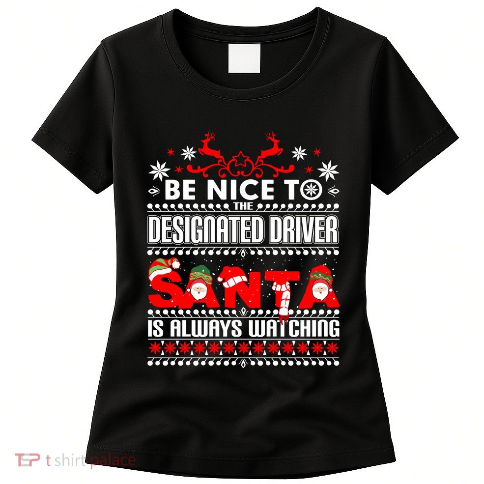 Designated Driver Ugly Christmas Sweater Gift Sober Drivers Womens T-Shirt