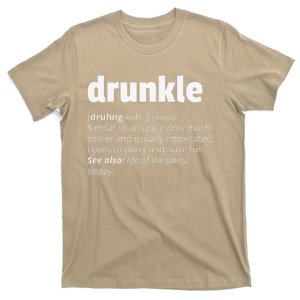 Drunkle Drunk Uncle Gift Funny Fathers Day T-Shirt