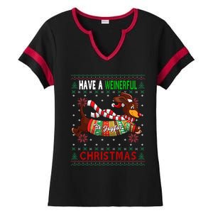 Dachshund Dog Ugly Christmas Gift Doxie Lover S Gift Meaningful Gift Ladies Halftime Notch Neck Tee