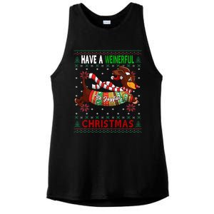 Dachshund Dog Ugly Christmas Gift Doxie Lover S Gift Meaningful Gift Ladies PosiCharge Tri-Blend Wicking Tank