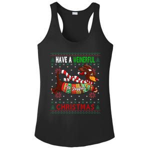 Dachshund Dog Ugly Christmas Gift Doxie Lover S Gift Meaningful Gift Ladies PosiCharge Competitor Racerback Tank