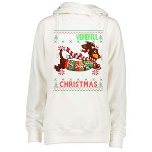 Dachshund Dog Ugly Christmas Gift Doxie Lover S Gift Meaningful Gift Womens Funnel Neck Pullover Hood