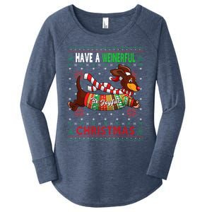 Dachshund Dog Ugly Christmas Gift Doxie Lover S Gift Meaningful Gift Women's Perfect Tri Tunic Long Sleeve Shirt