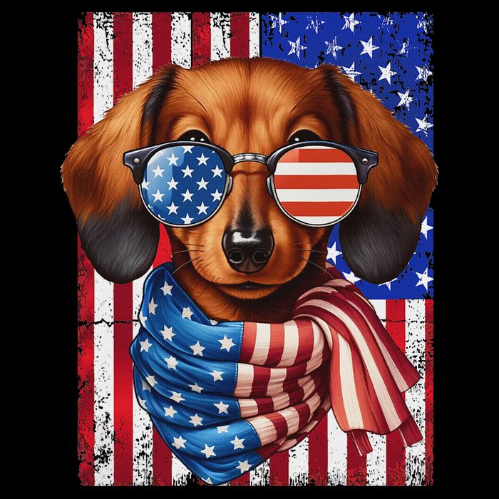 Dachshund Dog Usa Flag Sunglasses Patriotic 4th Of July Bucket Hat