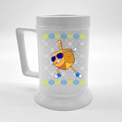 Dabbing Dreidel Ugly Hanukkah Sweater Xmas Chanukah Gift Beer Stein