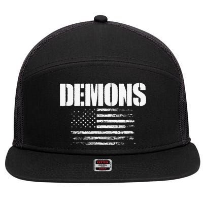 Durango Demons Usa Flag Pride 7 Panel Mesh Trucker Snapback Hat