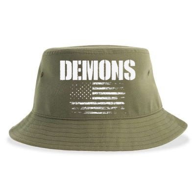 Durango Demons Usa Flag Pride Sustainable Bucket Hat