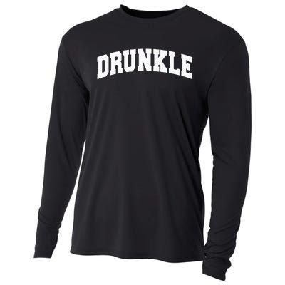 Drunkle Drunk Uncle  Gift Funny Father's Day  Cooling Performance Long Sleeve Crew