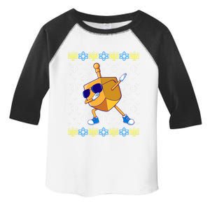 Dabbing Dreidel Ugly Hanukkah Sweater Xmas Chanukah Gift Funny Gift Toddler Fine Jersey T-Shirt