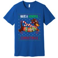 Dachshund Dog Ugly Christmas Gift Doxie Lover S Gift Cool Gift Premium T-Shirt