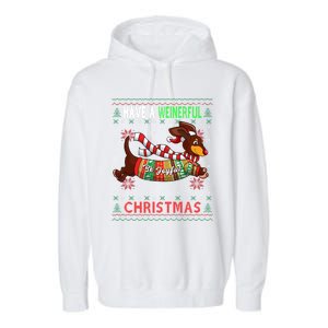 Dachshund Dog Ugly Christmas Gift Doxie Lover S Gift Cool Gift Garment-Dyed Fleece Hoodie