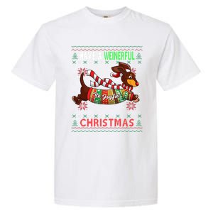 Dachshund Dog Ugly Christmas Gift Doxie Lover S Gift Cool Gift Garment-Dyed Heavyweight T-Shirt