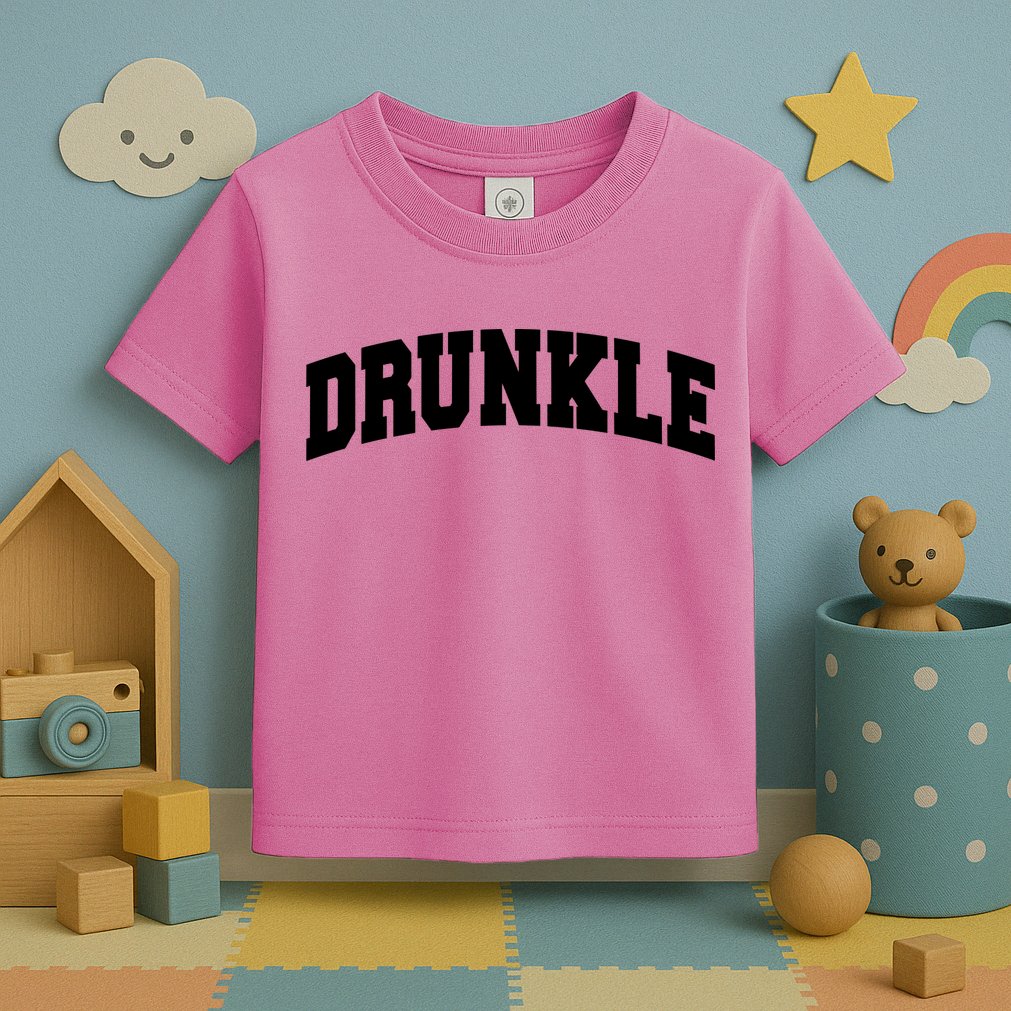 Drunkle Drunk Uncle Gift Funny FatherS Day Toddler T-Shirt