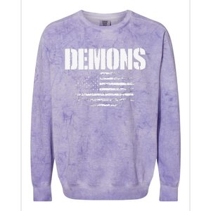 Durango Demons Usa Flag Pride Colorblast Crewneck Sweatshirt