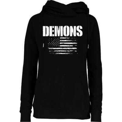 Durango Demons Usa Flag Pride Womens Funnel Neck Pullover Hood