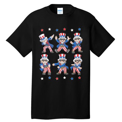 Dancing Dabbing Uncle Sam 4th Of July Dance Tall T-Shirt