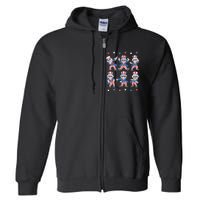 Dancing Dabbing Uncle Sam 4th Of July Dance Full Zip Hoodie