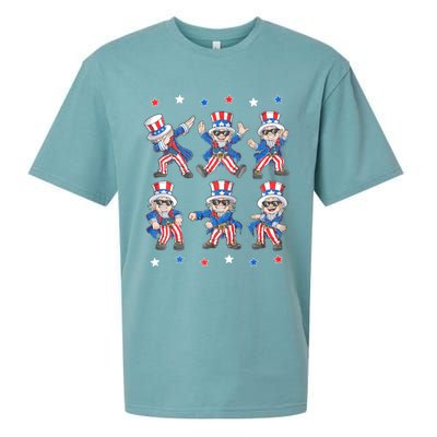 Dancing Dabbing Uncle Sam 4th Of July Dance Sueded Cloud Jersey T-Shirt