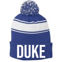 Duke Stripe Pom Pom Beanie