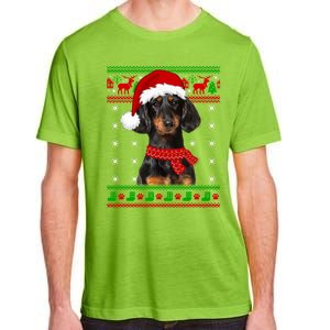 Dachshund Dog Ugly Sweater Christmas Puppy Dog Lover Great Gift Adult ChromaSoft Performance T-Shirt