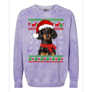 Dachshund Dog Ugly Sweater Christmas Puppy Dog Lover Great Gift Colorblast Crewneck Sweatshirt