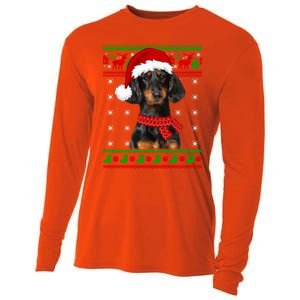 Dachshund Dog Ugly Sweater Christmas Puppy Dog Lover Great Gift Cooling Performance Long Sleeve Crew