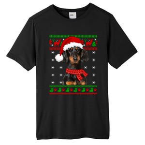 Dachshund Dog Ugly Sweater Christmas Puppy Dog Lover Great Gift Tall Fusion ChromaSoft Performance T-Shirt